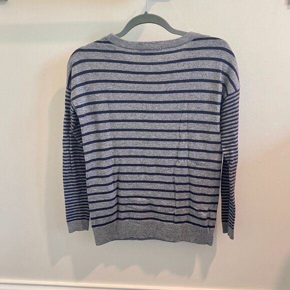Boden Wool Blend Gray Stripped Sweater, size 2 - Picture 2 of 8